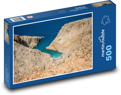 Beach - rocks, Crete - Puzzle of 500 pieces, size 46x30 cm 