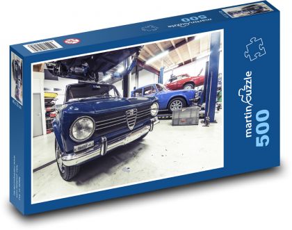 Autoservis - Alfa Romeo, dílna - Puzzle 500 dílků, rozměr 46x30 cm