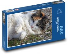 Hravá kočka - domácí mazlíček, zvíře Puzzle 500 dílků - 46 x 30 cm