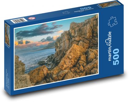 Cliffs in the sea - rocks, ocean - Puzzle of 500 pieces, size 46x30 cm 