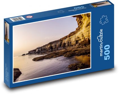 Pobrežie pri mori - útes, Cyprus - Puzzle 500 dielikov, rozmer 46x30 cm 