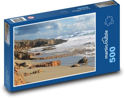 Piaszczysta plaża - morze, wybrzeże - Puzzle 500 elementów, rozmiar 46x30 cm