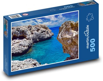 Skály v moři - příroda, ocán - puzzle 500 dílků