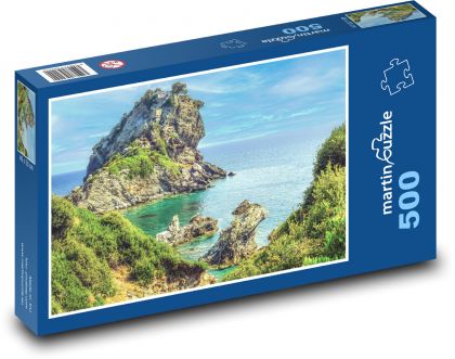 Ostrov v mori - pobrežie, skaly - Puzzle 500 dielikov, rozmer 46x30 cm 
