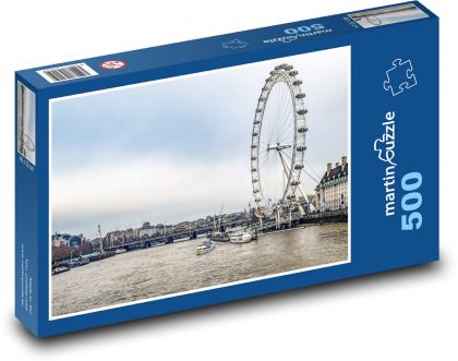 Londýnské kolo - řeka, Anglie - Puzzle 500 dílků, rozměr 46x30 cm