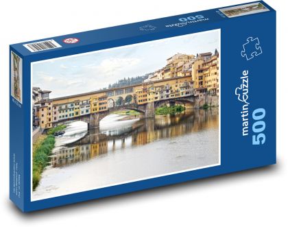 Ponte Vecchio - most, Włochy - Puzzle 500 elementów, rozmiar 46x30 cm
