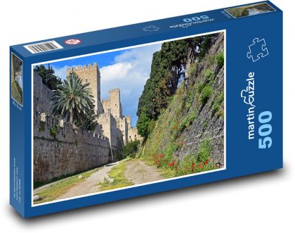 Rhodes - moat, Greece - Puzzle of 500 pieces, size 46x30 cm 