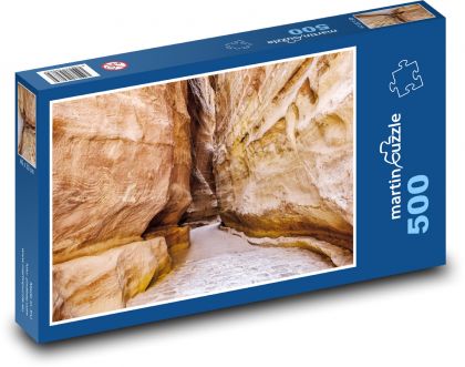 Al Siq - kanion, podróże - Puzzle 500 elementów, rozmiar 46x30 cm