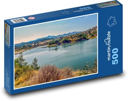 Nádrž Tamassos - jezero, příroda - puzzle 500 dílků