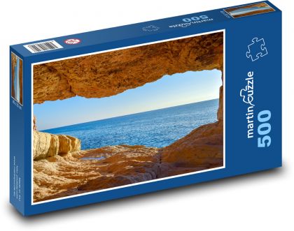 Jeskyně u moře - příroda, oceán - puzzle 500 dílků