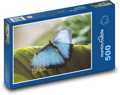 Blue butterfly - insects, wings - Puzzle of 500 pieces, size 46x30 cm 