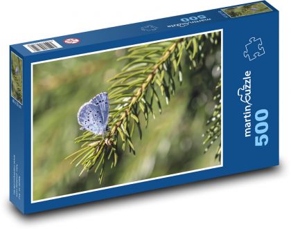Cesmína modrá - motýl, smrk - puzzle 500 dílků