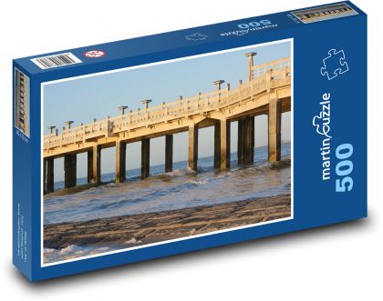 Molo - moře, Blankenberge - Puzzle 500 dílků, rozměr 46x30 cm