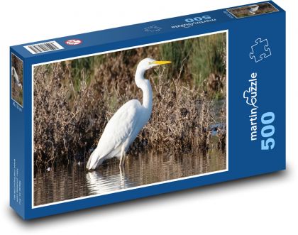 Weißer Reiher - See, Watvogel - Puzzle - 500 Teile