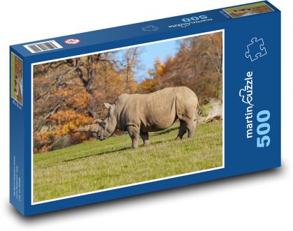 Rhinoceros - wildlife, Africa - Puzzle of 500 pieces, size 46x30 cm 