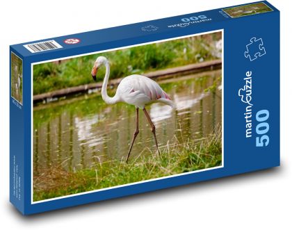 Flamingo pink - water bird, animal - Puzzle of 500 pieces, size 46x30 cm 