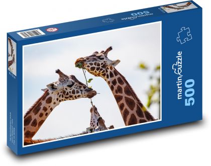 Giraffe - long neck, animal - Puzzle of 500 pieces, size 46x30 cm 