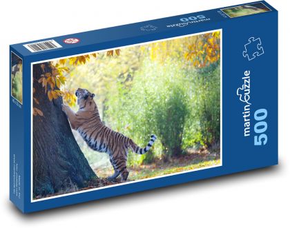 Tygr amurský - dravec, savec - Puzzle 500 dílků, rozměr 46x30 cm