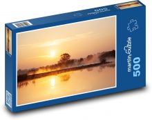 Východ slunce - mlha, voda Puzzle 500 - 46x30 cm