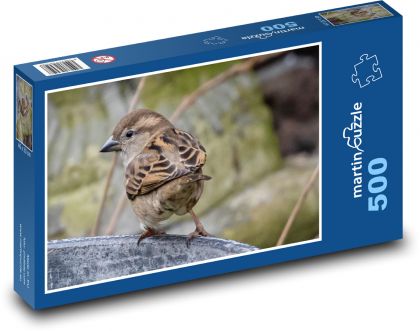 Vrabec záhradný - vták, zviera - Puzzle 500 dielikov, rozmer 46x30 cm 