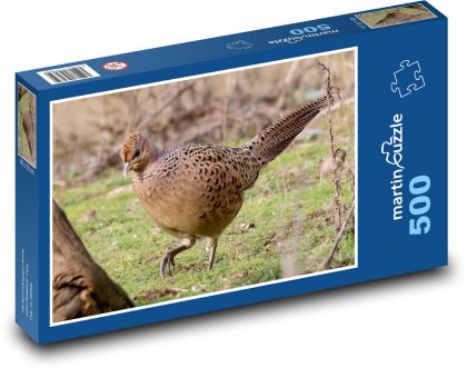 Sliepka bažanta - vták, zviera - Puzzle 500 dielikov, rozmer 46x30 cm 