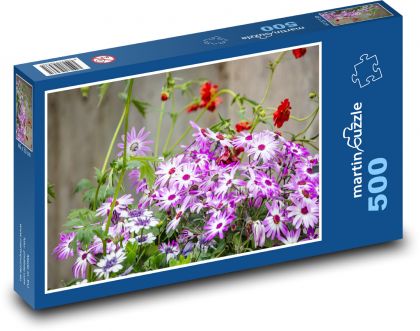 Purple daisy - flower, garden - Puzzle of 500 pieces, size 46x30 cm 