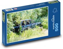 Abandoned car - wreck, scrap Puzzle of 500 pieces - 46 x 30 cm 
