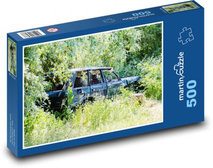 Abandoned car - wreck, scrap - Puzzle of 500 pieces, size 46x30 cm 
