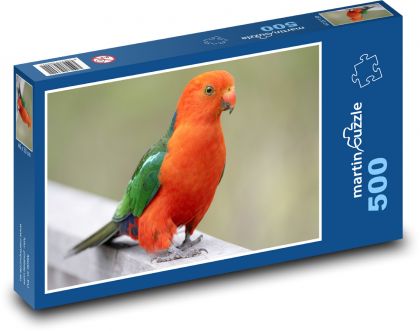 Australský papoušek královský - pták, peří - Puzzle 500 dílků, rozměr 46x30 cm