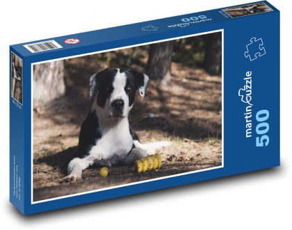 Roztomilý pes - maznáčik, vonku - Puzzle 500 dielikov, rozmer 46x30 cm 