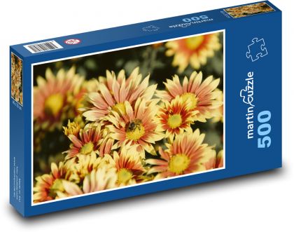Chrysantheme - Blütenblätter, Garten - Puzzle - 500 Teile