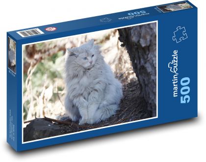Kočka - domácí mazlíček, zvíře - Puzzle 500 dílků, rozměr 46x30 cm