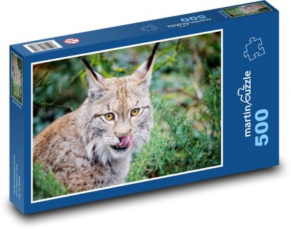 Ryś - zwierzę, kot - Puzzle 500 elementów, rozmiar 46x30 cm