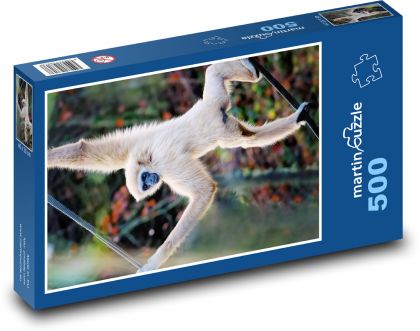 Gibon bieloruký - opice, primát - Puzzle 500 dielikov, rozmer 46x30 cm 