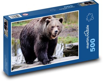 Braunbär - Jäger, Tier - Puzzle - 500 Teile