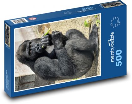 Gorila - opice, privát - Puzzle 500 dielikov, rozmer 46x30 cm 