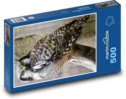 Sova - noční pták, zvíře - Puzzle 500 dílků, rozměr 46x30 cm