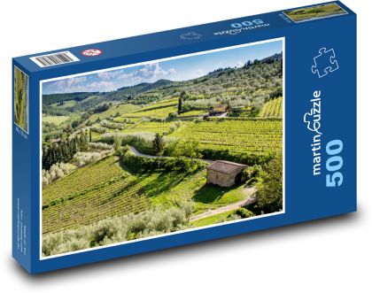 Toskánsko - Itálie, krajina - Puzzle 500 dílků, rozměr 46x30 cm