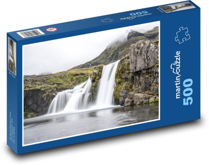 Iceland - waterfall, river - Puzzle of 500 pieces, size 46x30 cm 