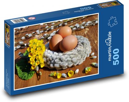 Pisanki - kwiat, jajko - Puzzle 500 elementów, rozmiar 46x30 cm