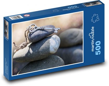 Stones - key, decoration - Puzzle of 500 pieces, size 46x30 cm 