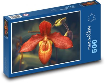 Tropická orchidej - květ, květina  - Puzzle 500 dílků, rozměr 46x30 cm