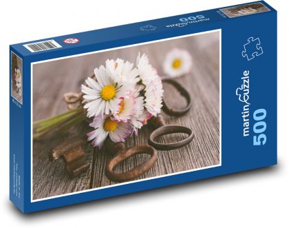 Daisy - Blume, Schlüssel - Puzzle - 500 Teile