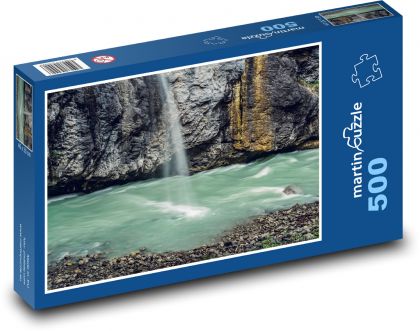 Wasserfall - Felsen, Fluss - Puzzle - 500 Teile
