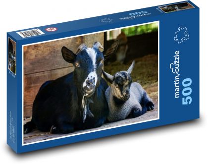 Schwarze Ziege - Ziege, Tier - Puzzle - 500 Teile