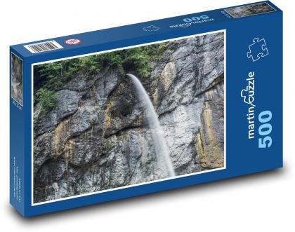 Vodopád - skala, kameň - Puzzle 500 dielikov, rozmer 46x30 cm 