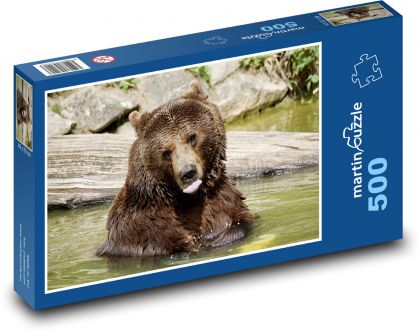 Medveď - cicavec, zviera - Puzzle 500 dielikov, rozmer 46x30 cm 