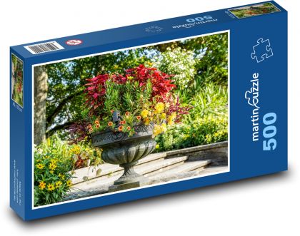 Flowers in the garden - summer, park - Puzzle of 500 pieces, size 46x30 cm 