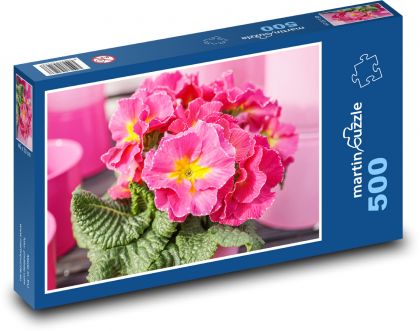Rosa Papagei - Blume, Frühling - Puzzle - 500 Teile