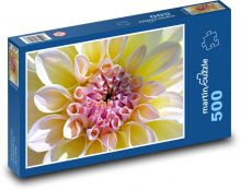 Bílá jiřina - zahradní květina, květ Puzzle 500 dílků - 46 x 30 cm